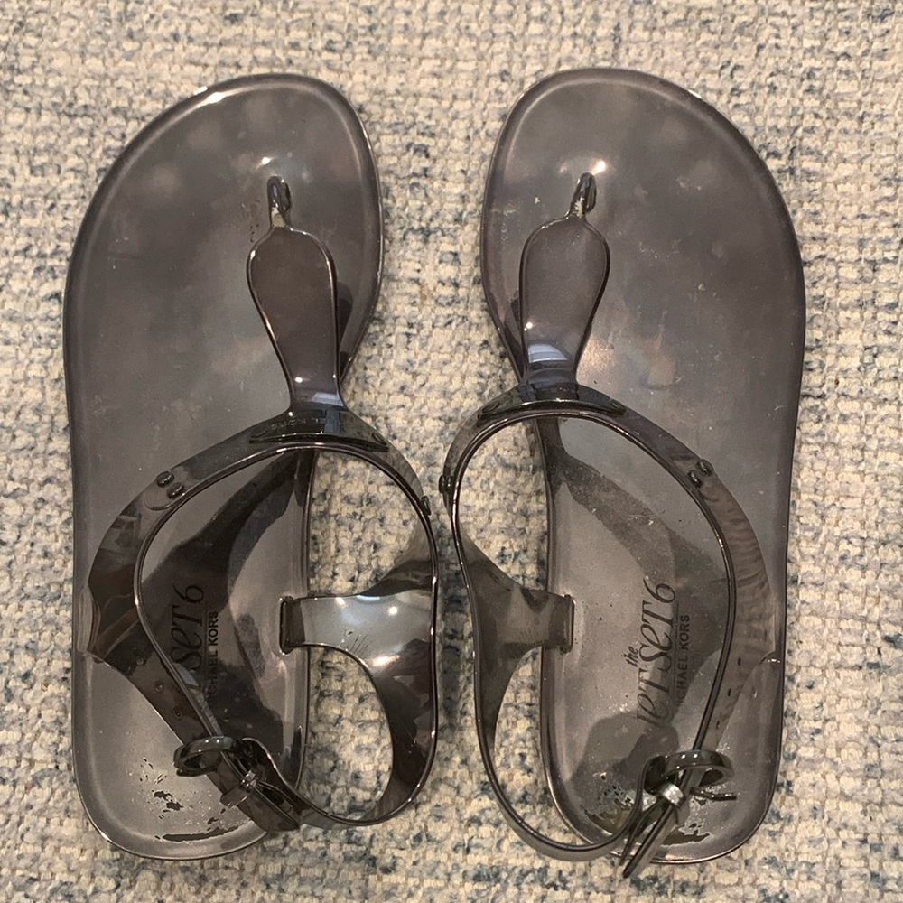 Michael Kors metallic sandals - size 6.